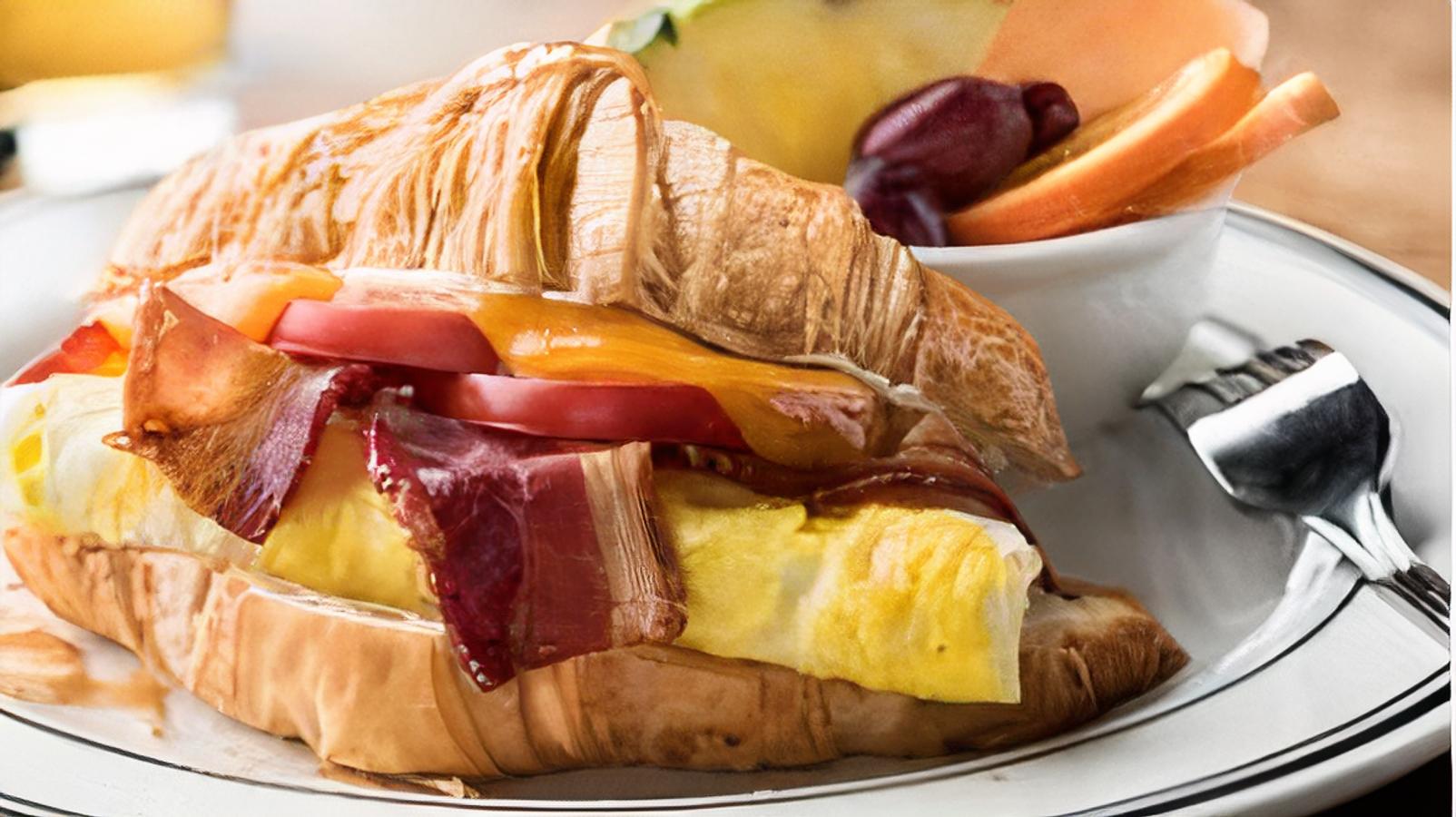 Eggs & Bacon Croissant Sandwich*